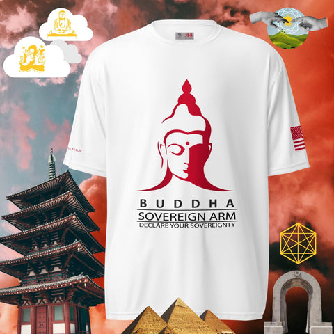 sovereignarm.com S Divine Buddha, Declare Your Sovereignty Unisex performance crew neck t-shirt