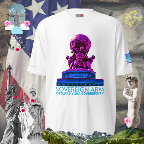 sovereignarm.com White / S Titan God Atlas Unisex performance crew neck t-shirt