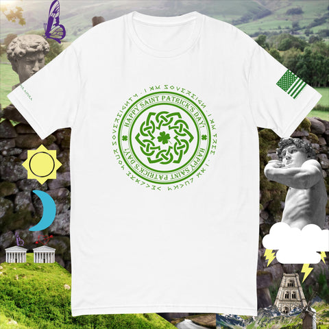 sovereignarm.com White / XS Celtic weave happy St Patrick's Day Short Sleeve T-shirt