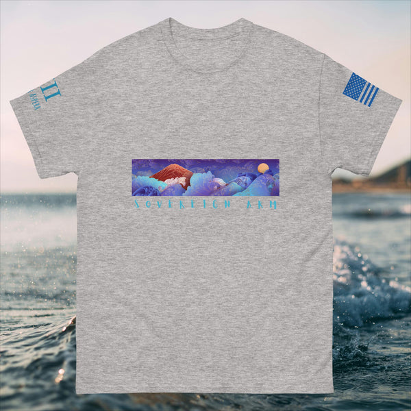 Solar Waves and Mountain Blue Men's classic tee