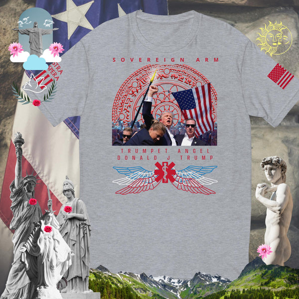 In GOD we Trust Trump Sovereign Arm Pump Short Sleeve T-shirt