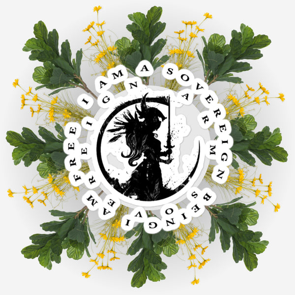 sovereignarm.com 4″×4″ Valerie I am a Sovereign being, I am free Bubble-free stickers