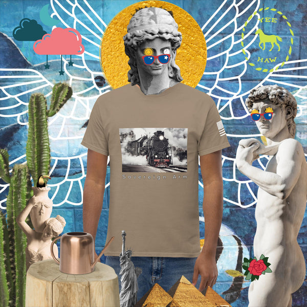 sovereignarm.com Brown Savana / S Steam Train Men's classic tee