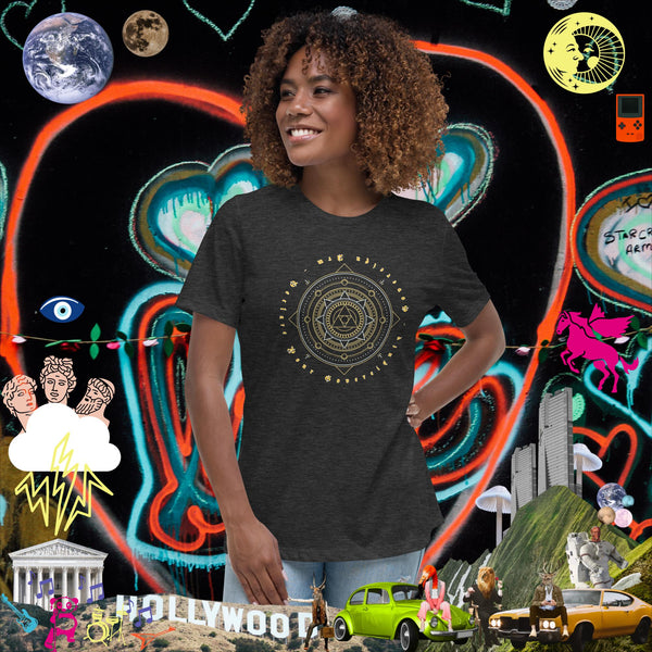 sovereignarm.com Dark Grey Heather / S Sacred Geo V1.0 Women's Relaxed T-Shirt