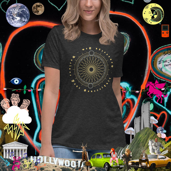 sovereignarm.com Dark Grey Heather / S Sacred Geo V1.1 Women's Relaxed T-Shirt