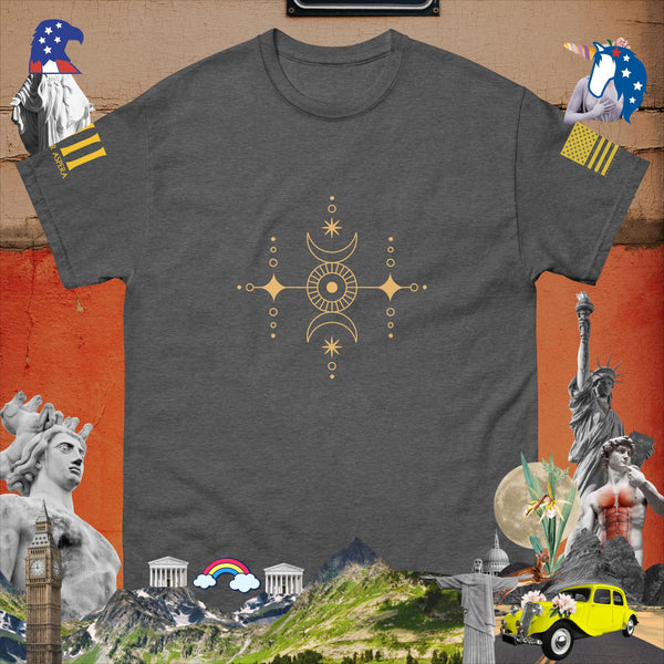 sovereignarm.com Dark Heather / S Solar Lunar Line Art Men's classic tee