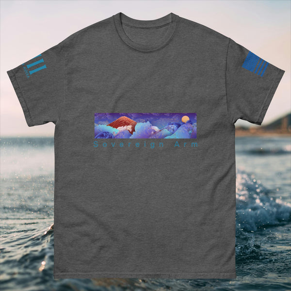 sovereignarm.com Dark Heather / S Solar Wave Men's classic tee