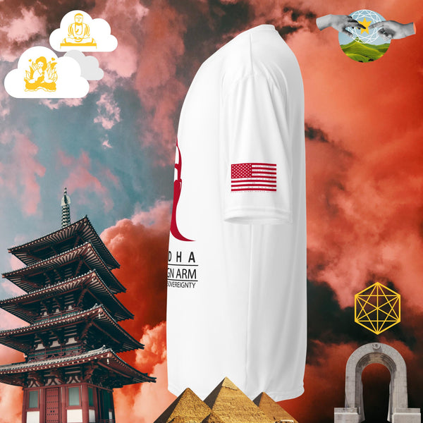 sovereignarm.com Divine Buddha, Declare Your Sovereignty Unisex performance crew neck t-shirt