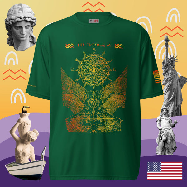 sovereignarm.com Forest Green / S The Emperor Ivv Fire Unisex performance crew neck t-shirt
