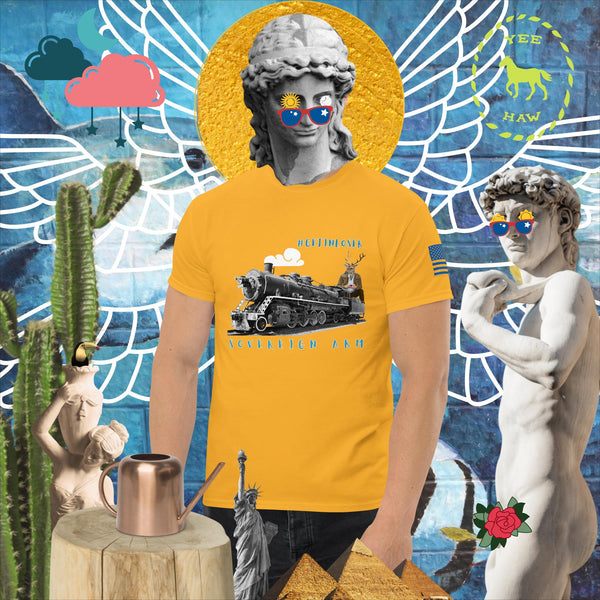 sovereignarm.com Gold / S Pop Art #Get in Loser Train Men's classic tee