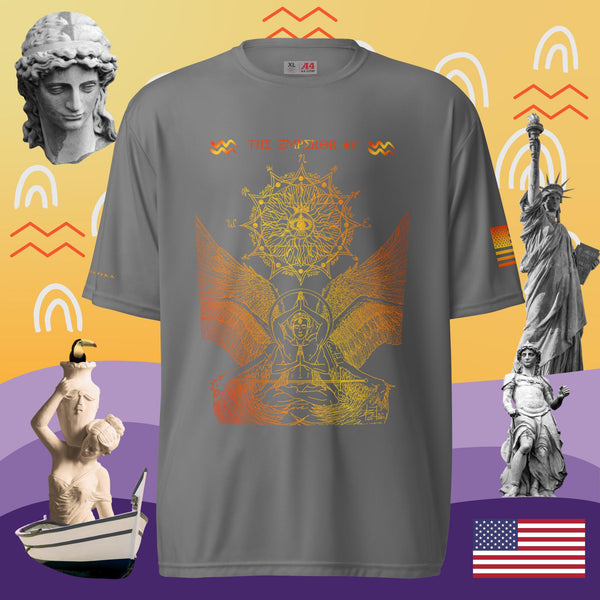 sovereignarm.com Graphite / S The Emperor Ivv Fire Unisex performance crew neck t-shirt
