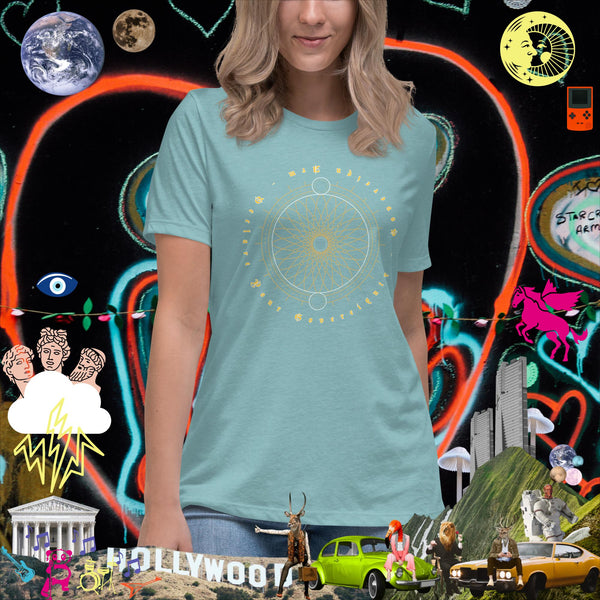 sovereignarm.com Heather Blue Lagoon / S Sacred Geo V1.1 Women's Relaxed T-Shirt