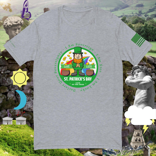 sovereignarm.com Heather Grey / XS Irish luck charm I am lucky Short Sleeve T-shirt
