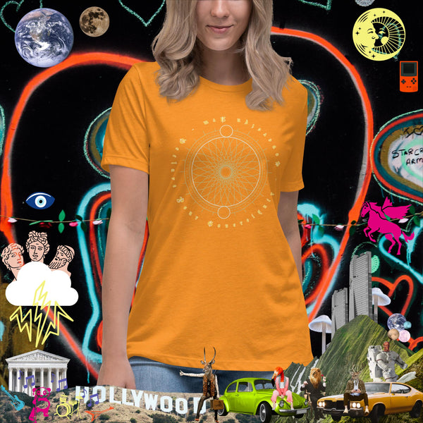 sovereignarm.com Heather Marmalade / S Sacred Geo V1.1 Women's Relaxed T-Shirt
