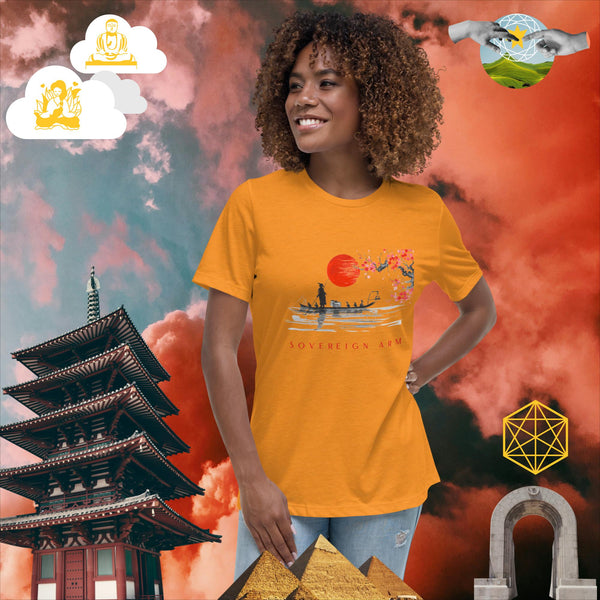 sovereignarm.com Heather Marmalade / S Solar Cherry Blossoms v1.1 Women's Relaxed T-Shirt