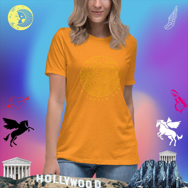 sovereignarm.com Heather Marmalade / S Solar Wave Yin Yang Women's Relaxed T-Shirt