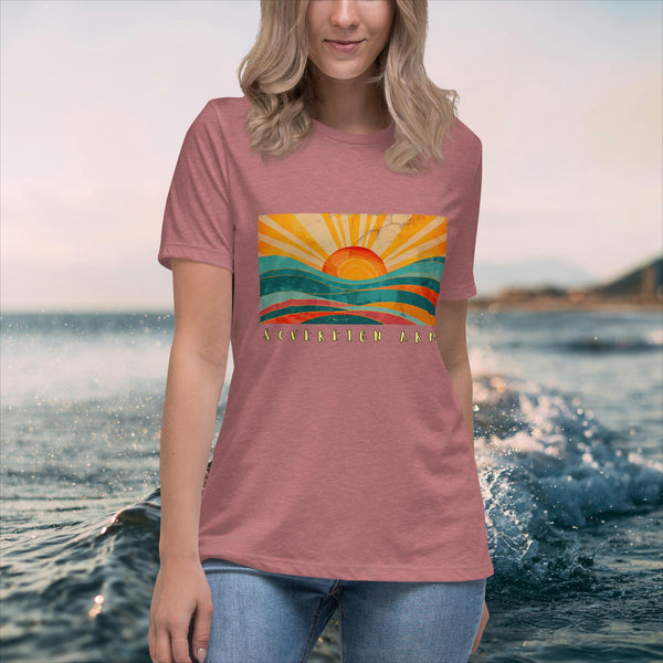 sovereignarm.com Heather Mauve / S Solar Waves Women's Relaxed T-Shirt