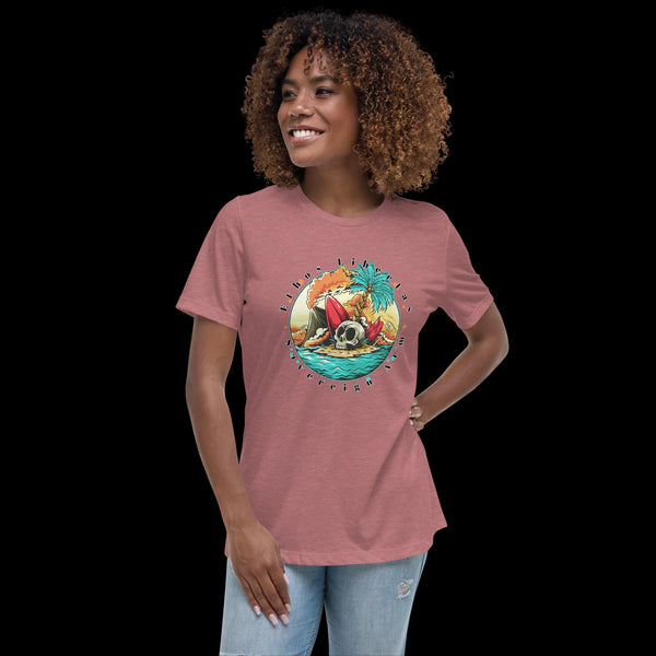 sovereignarm.com Heather Mauve / S Surf Art V1.0 Women's Relaxed T-Shirt