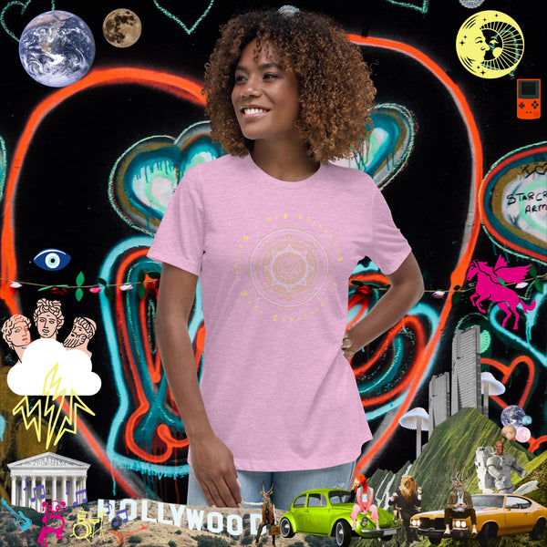sovereignarm.com Heather Prism Lilac / S Sacred Geo V1.0 Women's Relaxed T-Shirt