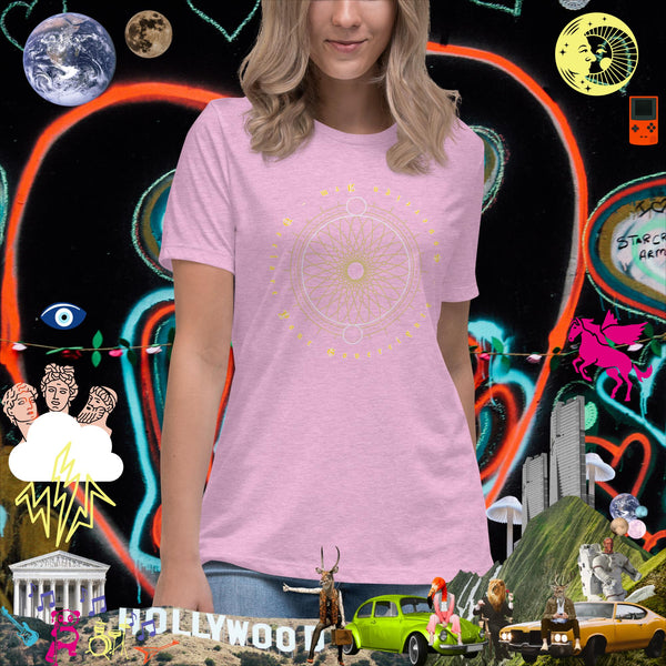 sovereignarm.com Heather Prism Lilac / S Sacred Geo V1.1 Women's Relaxed T-Shirt
