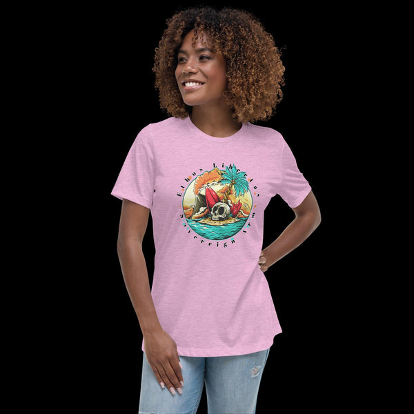 sovereignarm.com Heather Prism Lilac / S Surf Art V1.0 Women's Relaxed T-Shirt