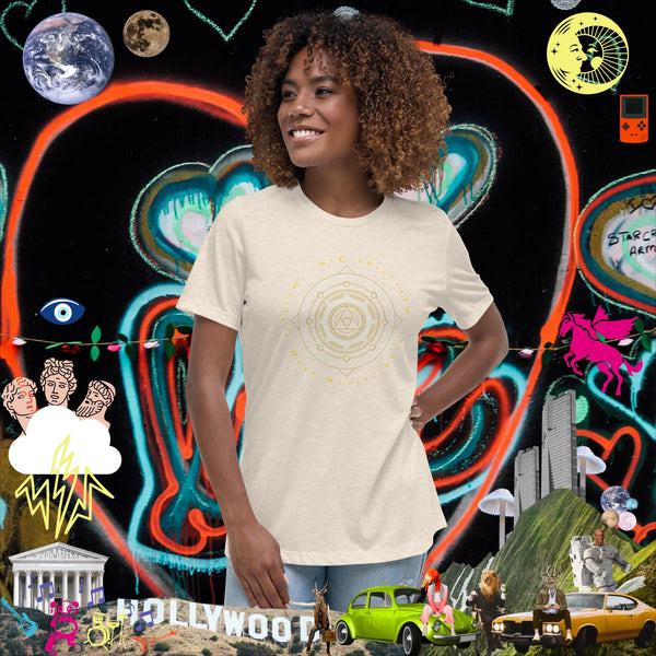 sovereignarm.com Heather Prism Natural / S Sacred Geo V1.0 Women's Relaxed T-Shirt