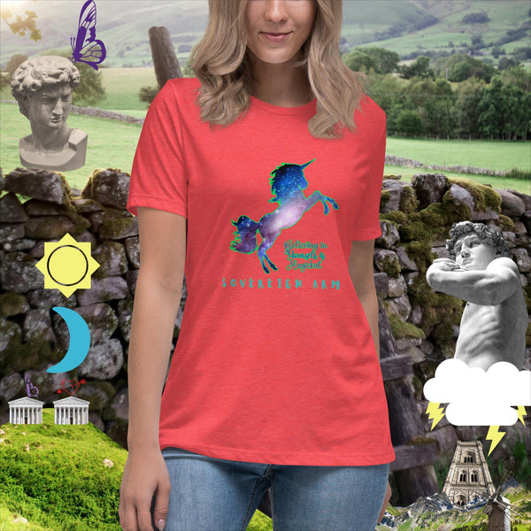 sovereignarm.com Heather Red / S Believing in yourself is magickal Women's Relaxed T-Shirt