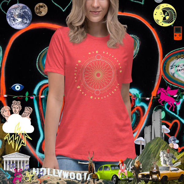 sovereignarm.com Heather Red / S Sacred Geo V1.1 Women's Relaxed T-Shirt