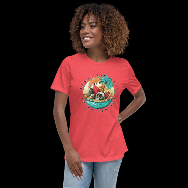 sovereignarm.com Heather Red / S Surf Art V1.0 Women's Relaxed T-Shirt