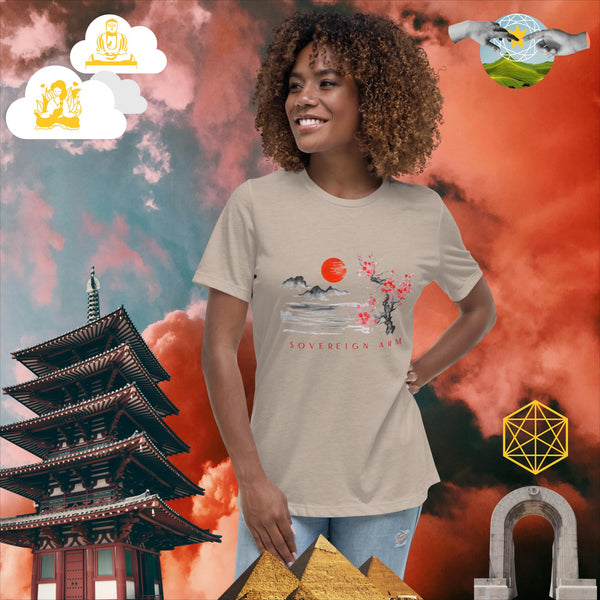 sovereignarm.com Heather Stone / S Solar Cherry Blossoms v1.3 Women's Relaxed T-Shirt