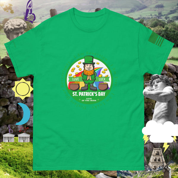 sovereignarm.com Irish Green / S Irish Luck Love Luck Rainbow Pot of gold  Men's classic tee