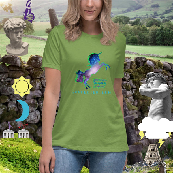 sovereignarm.com Leaf / S Believing in yourself is magickal Women's Relaxed T-Shirt