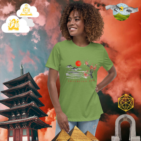 sovereignarm.com Leaf / S Solar Cherry Blossoms v1.3 Women's Relaxed T-Shirt