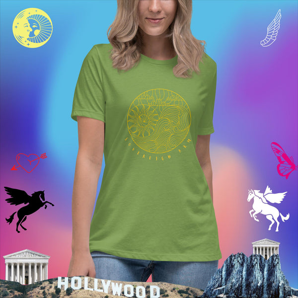 sovereignarm.com Leaf / S Solar Wave Yin Yang Women's Relaxed T-Shirt