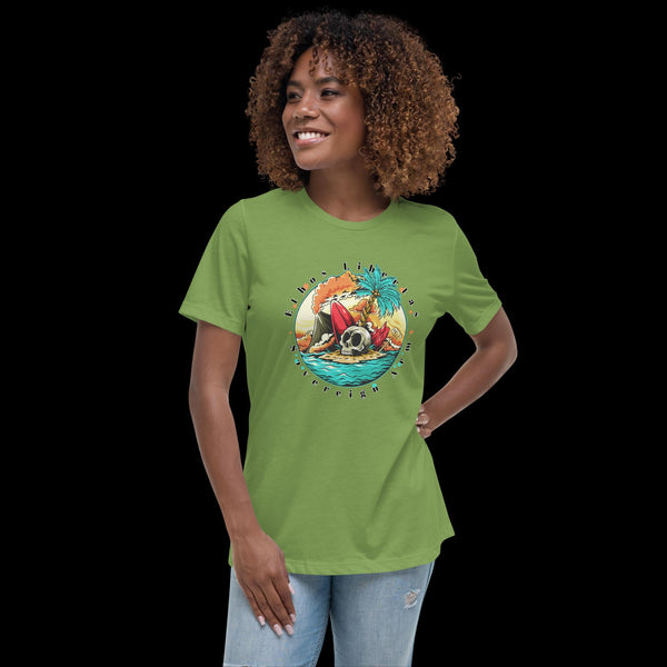 sovereignarm.com Leaf / S Surf Art V1.0 Women's Relaxed T-Shirt