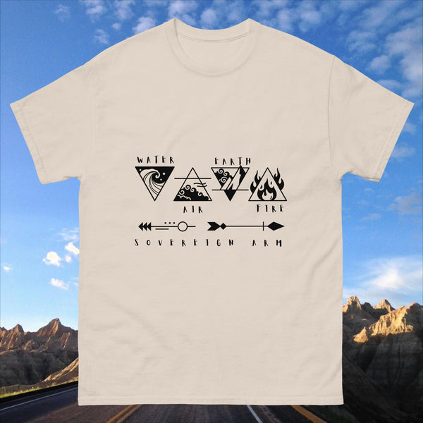 sovereignarm.com Natural / S Elemental Water Air Earth Fire Men's classic tee
