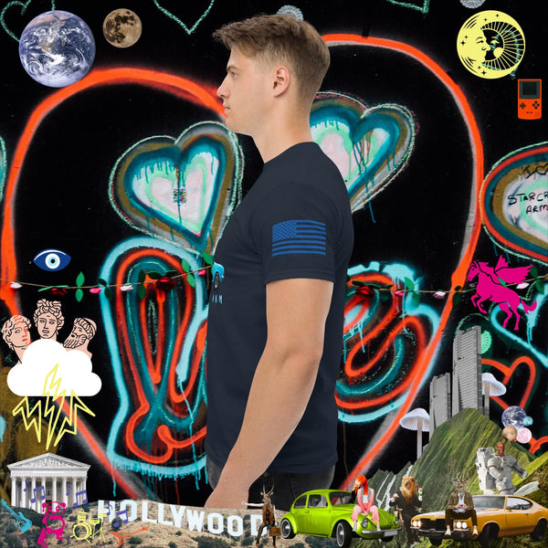 sovereignarm.com Pop Art #get in Loser Blue Car Men's classic tee