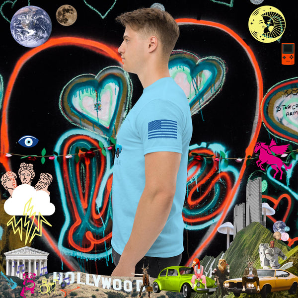 sovereignarm.com Pop Art #get in Loser Blue Car Men's classic tee