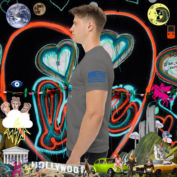 sovereignarm.com Pop Art #get in Loser Blue Car Men's classic tee