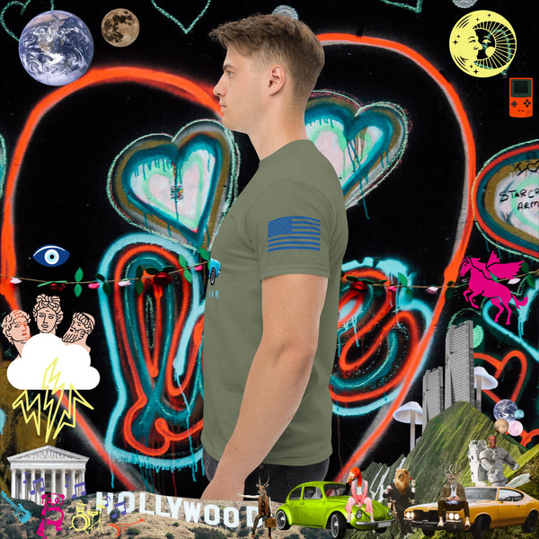 sovereignarm.com Pop Art #get in Loser Blue Car Men's classic tee