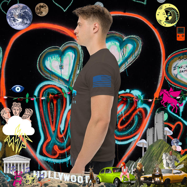 sovereignarm.com Pop Art #get in Loser Blue Car Men's classic tee