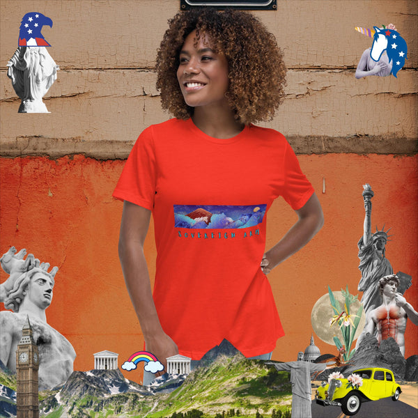 sovereignarm.com Poppy / S Solar Waves Mountain Women's Relaxed T-Shirt