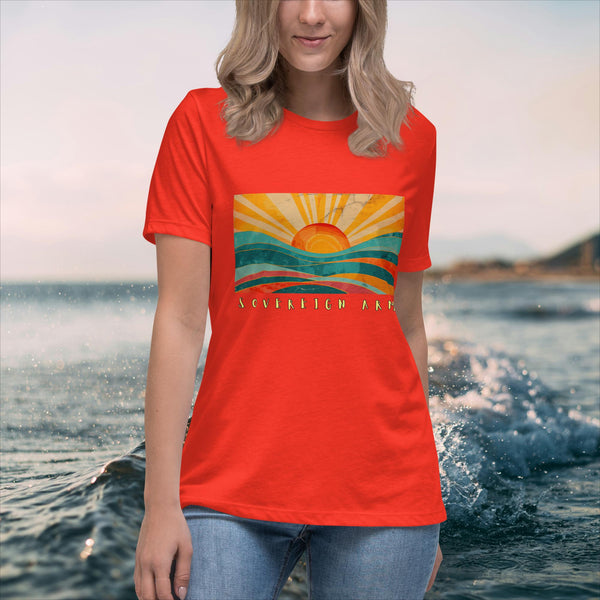 sovereignarm.com Poppy / S Solar Waves Women's Relaxed T-Shirt
