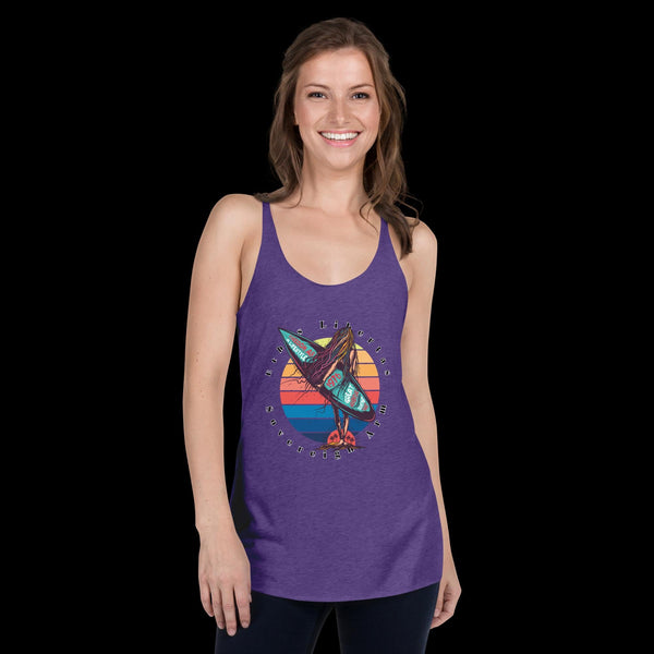 sovereignarm.com Purple Rush / XS Surf Art V1.2 Women's Racerback Tank
