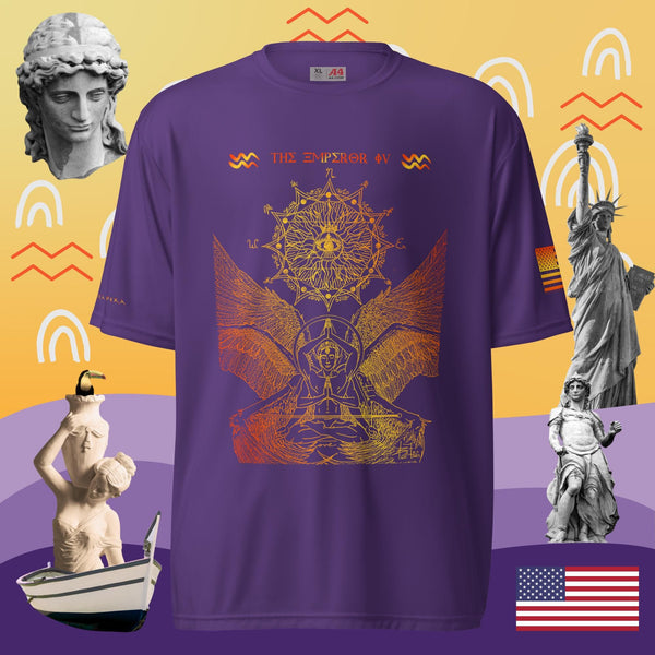 sovereignarm.com Purple / S The Emperor Ivv Fire Unisex performance crew neck t-shirt