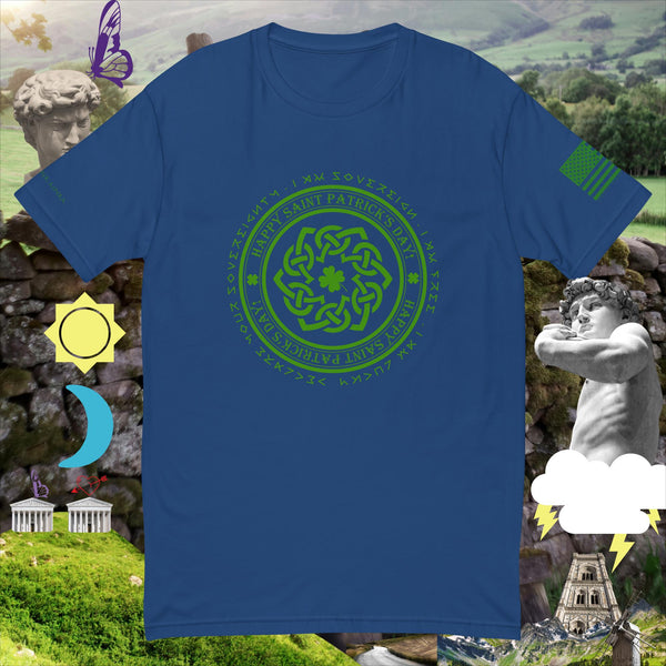 sovereignarm.com Royal Blue / XS Celtic weave happy St Patrick's Day Short Sleeve T-shirt