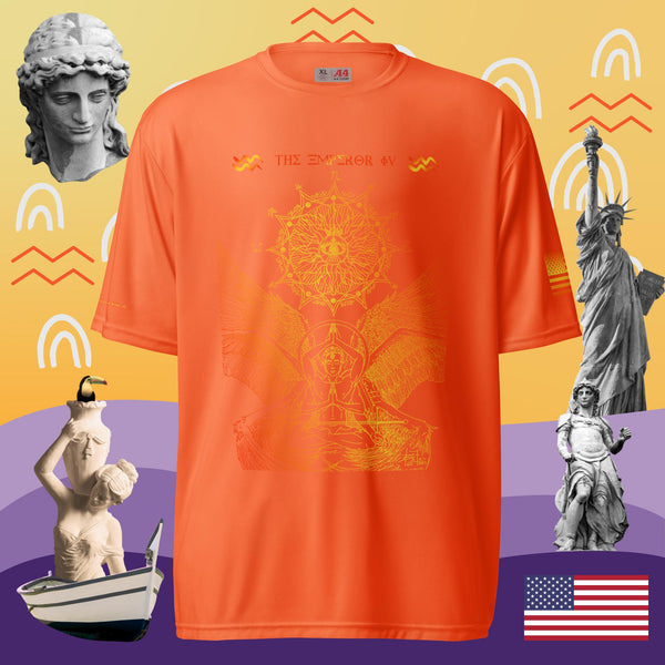sovereignarm.com Safety Orange / S The Emperor Ivv Fire Unisex performance crew neck t-shirt
