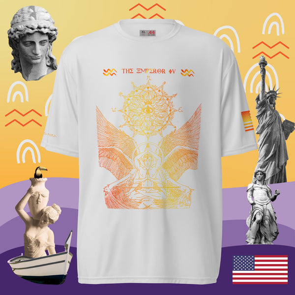 sovereignarm.com Silver / S The Emperor Ivv Fire Unisex performance crew neck t-shirt