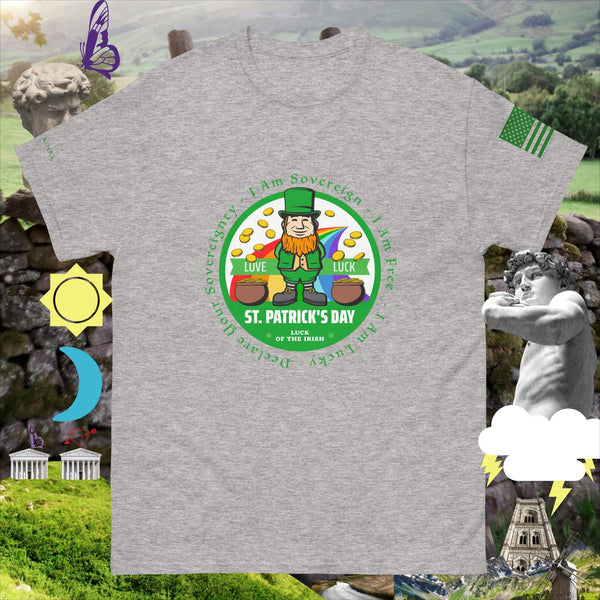 sovereignarm.com Sport Grey / S Irish Luck Love Luck Rainbow Pot of gold  Men's classic tee