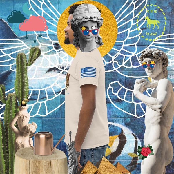 sovereignarm.com The Creation of adam v1.1 solar light Men's classic tee